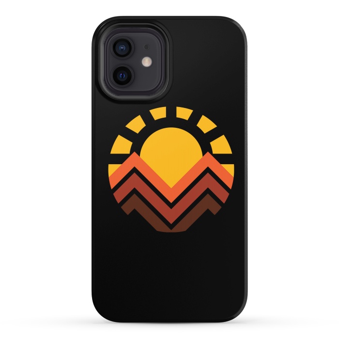 iPhone 12 StrongFit Sunset mountain by Afif Quilimo