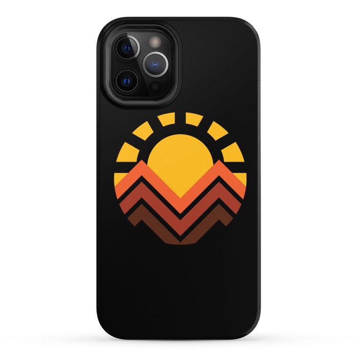 iPhone 12 Pro StrongFit Sunset mountain by Afif Quilimo