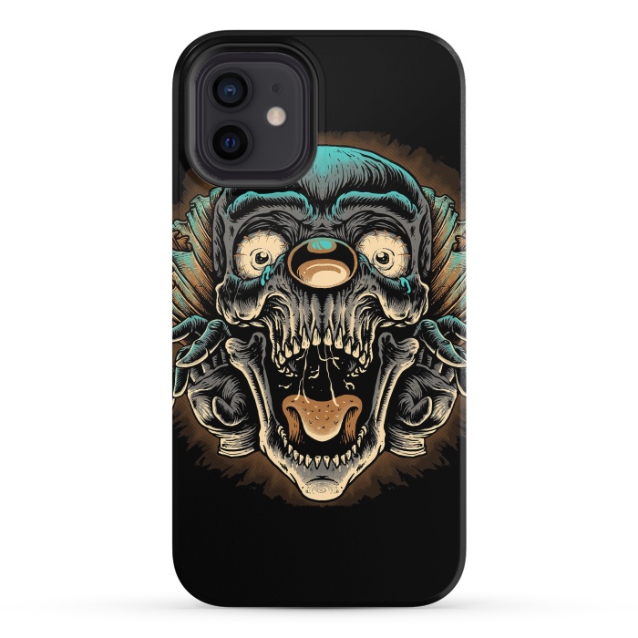 iPhone 12 StrongFit Scary Clown by Afif Quilimo
