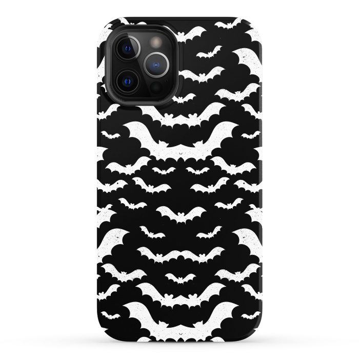 iPhone 12 Pro StrongFit Spooky bats Halloween pattern by Oana 
