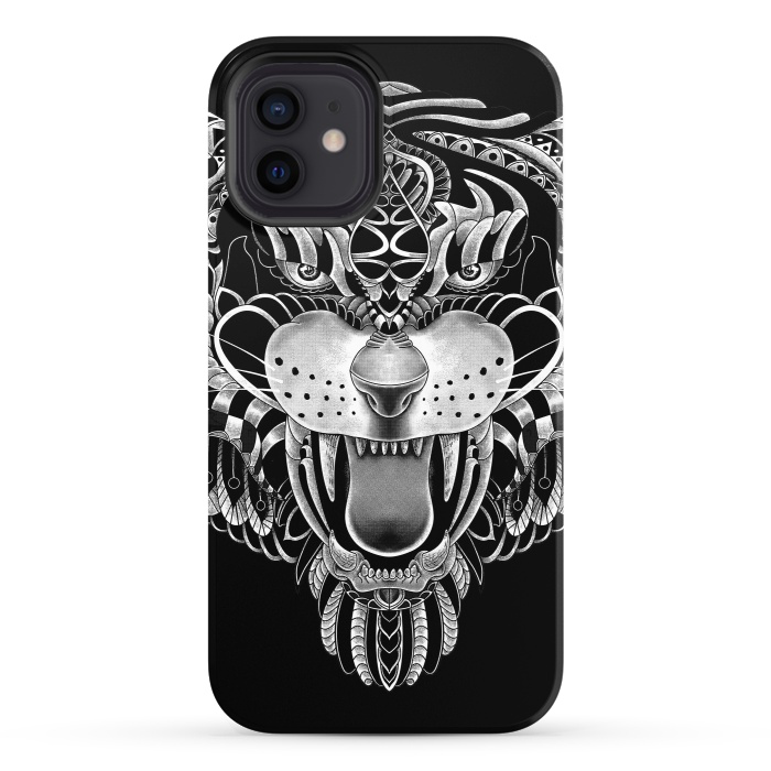 iPhone 12 StrongFit Tiger Ornate by Afif Quilimo