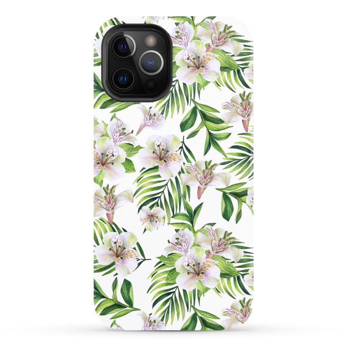 iPhone 12 Pro StrongFit White flowers by Julia Badeeva
