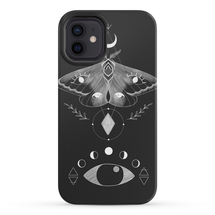 iPhone 12 mini StrongFit Metaphys Moth by Melissa Lee