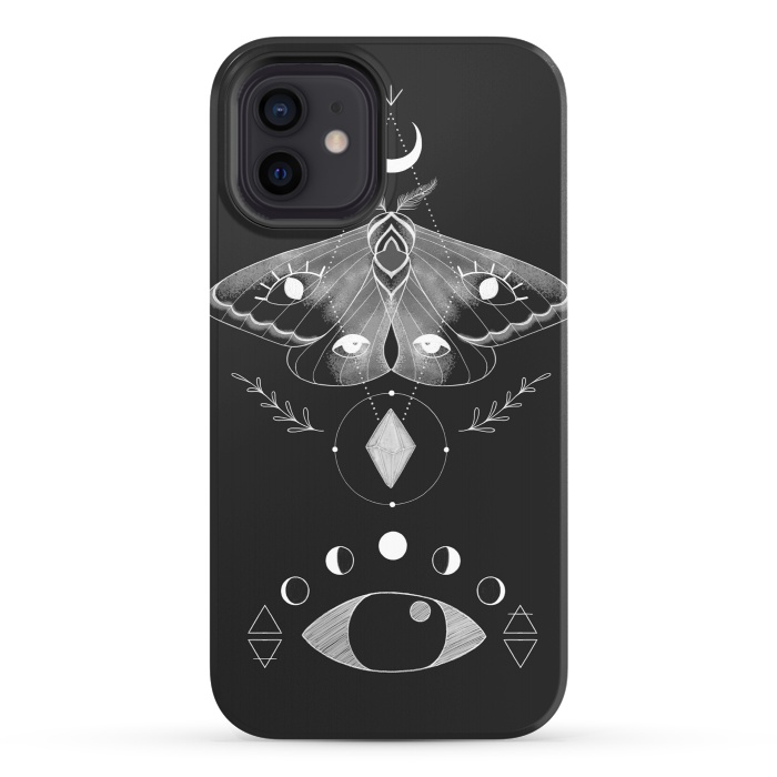 iPhone 12 StrongFit Metaphys Moth by Melissa Lee