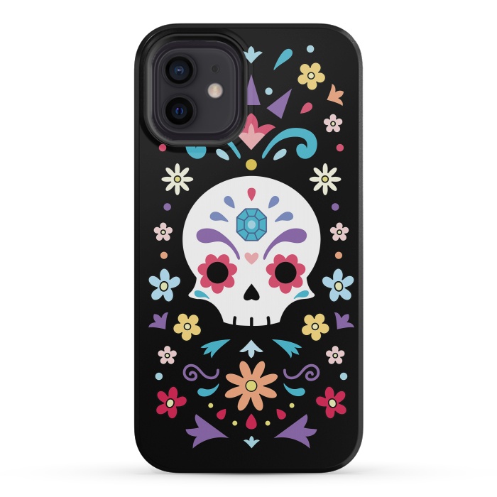 iPhone 12 mini StrongFit Cute day of the dead by Laura Nagel