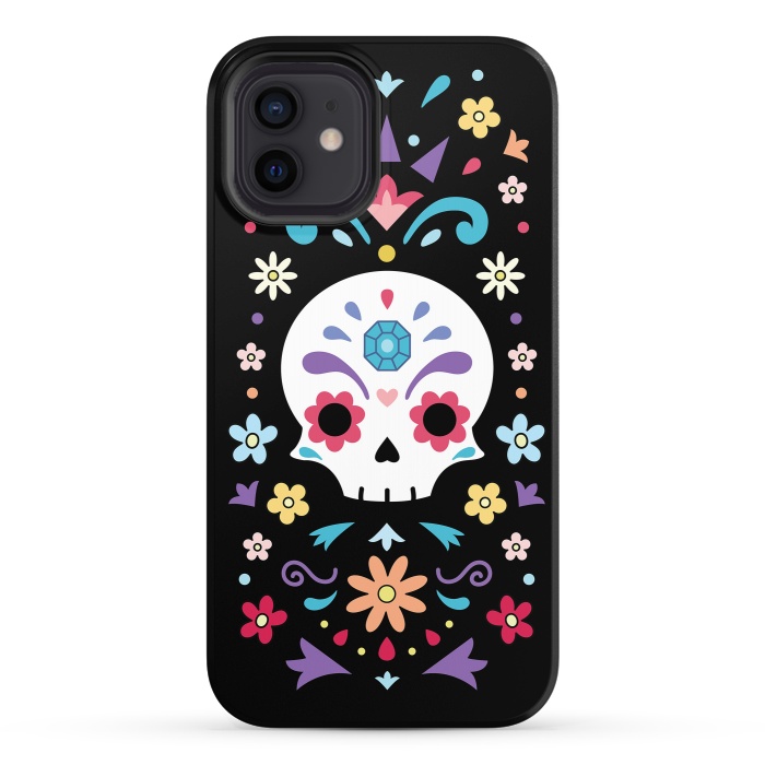 iPhone 12 StrongFit Cute day of the dead by Laura Nagel