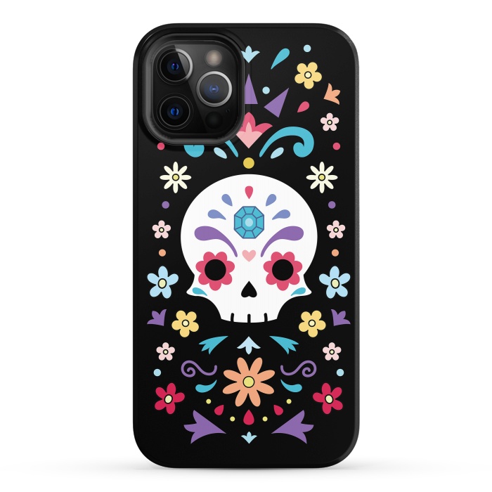 iPhone 12 Pro StrongFit Cute day of the dead by Laura Nagel