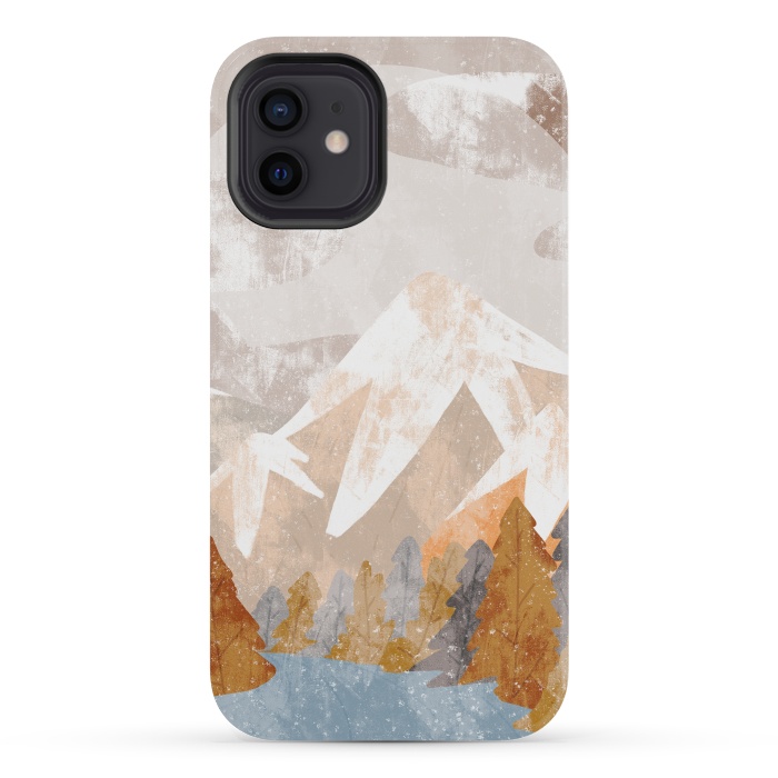 iPhone 12 mini StrongFit A cold autumn land by Steve Wade (Swade)