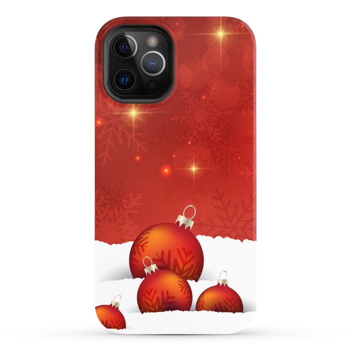 iPhone 12 Pro StrongFit Red Christmas by Texnotropio