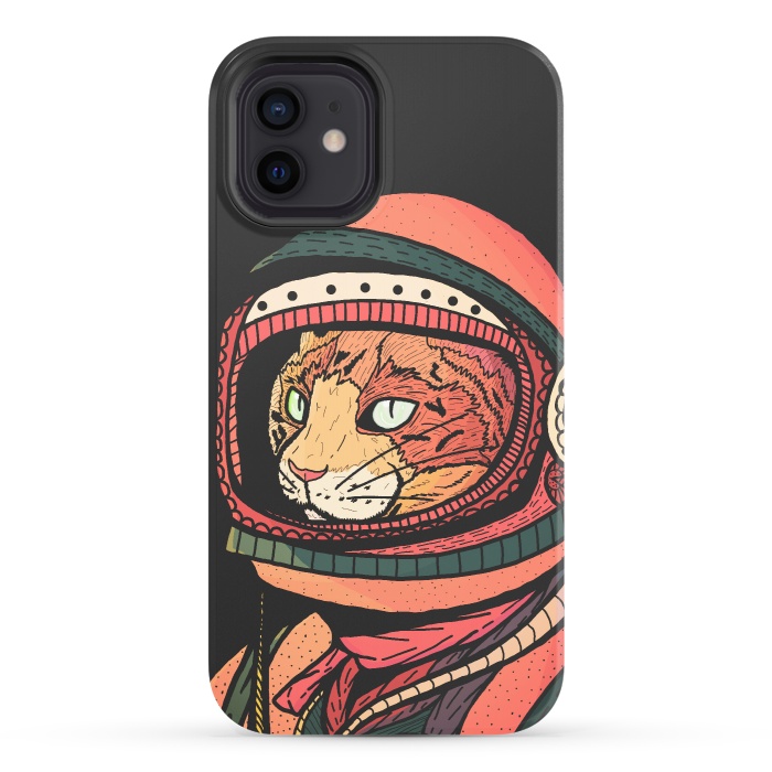 iPhone 12 StrongFit The ginger space cat by Steve Wade (Swade)