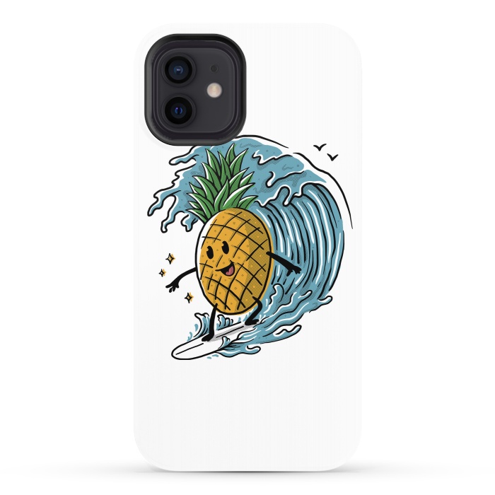 iPhone 12 StrongFit Pineapple Surfing by Afif Quilimo