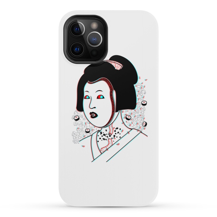 iPhone 12 Pro StrongFit Psychedelic Geisha by Pigboom