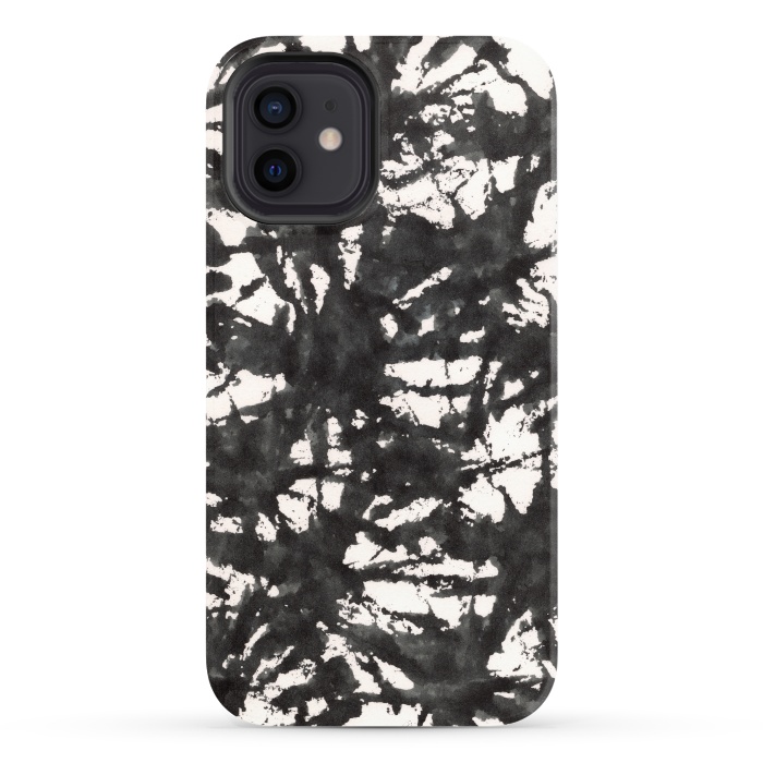 iPhone 12 StrongFit Black Watercolor Stamp by Hanny Agustine