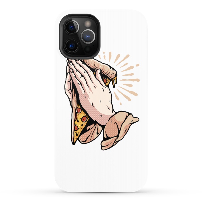 iPhone 12 Pro StrongFit Pray for Pizza by Afif Quilimo