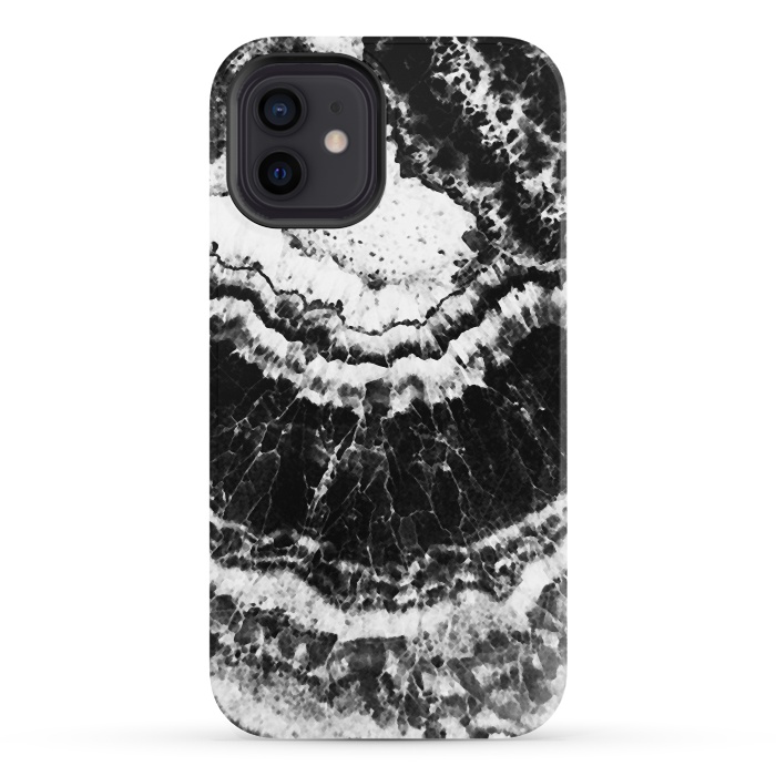 iPhone 12 StrongFit Dark geode marble etxture by Oana 
