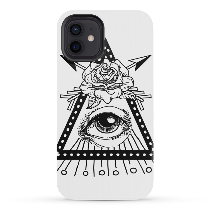 iPhone 12 mini StrongFit third eye rose by haroulita