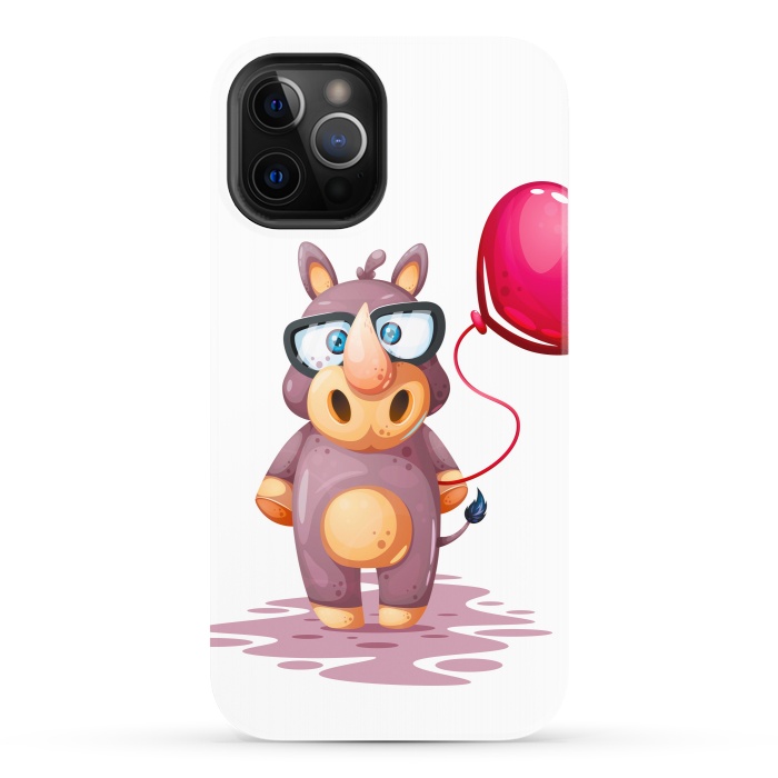 iPhone 12 Pro StrongFit cute rhino by haroulita