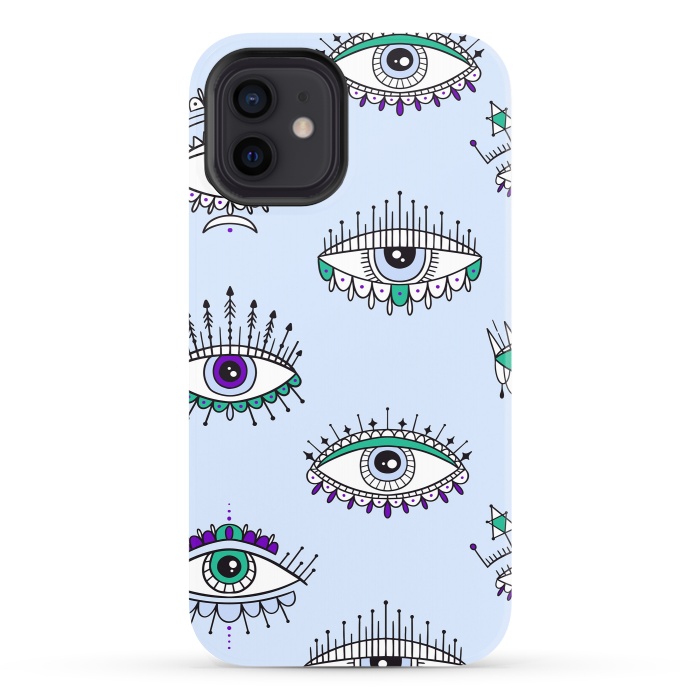 iPhone 12 StrongFit evil eyes by haroulita