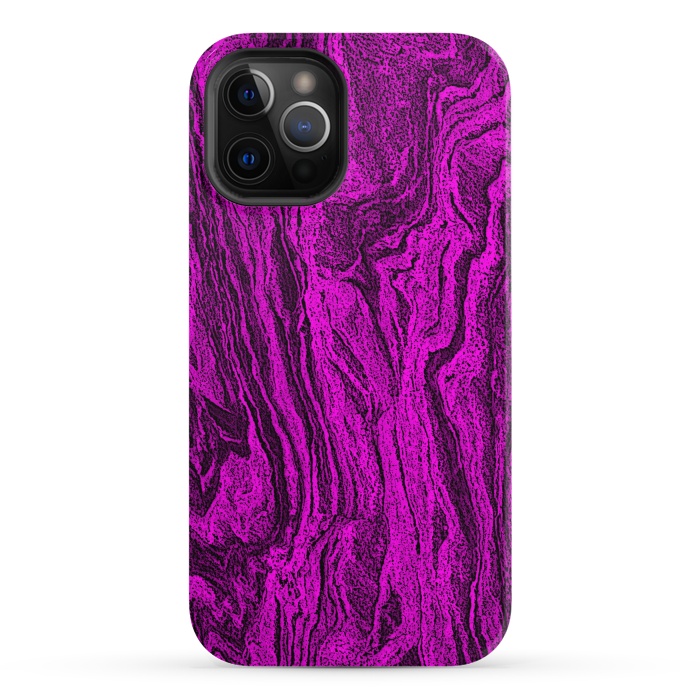 iPhone 12 Pro StrongFit Purple designer marble textured design by Josie