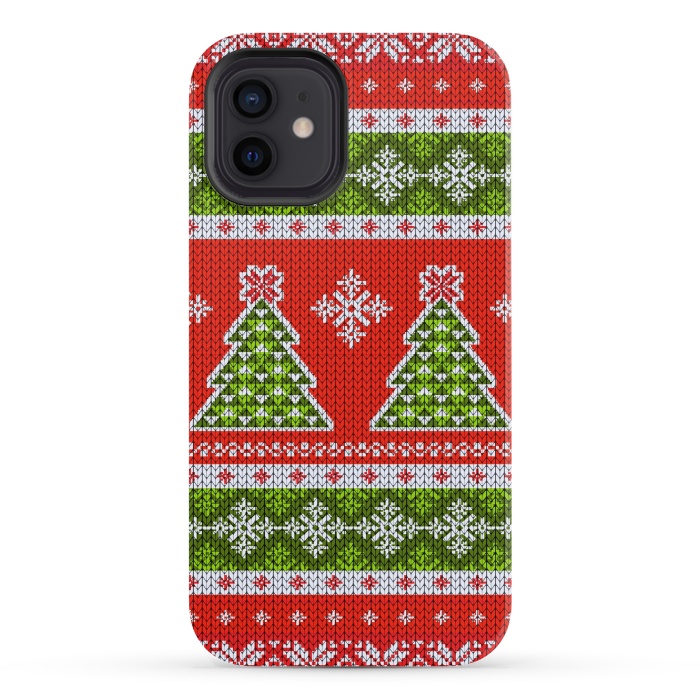 iPhone 12 StrongFit Ugly christmas sweater pattern  by Winston