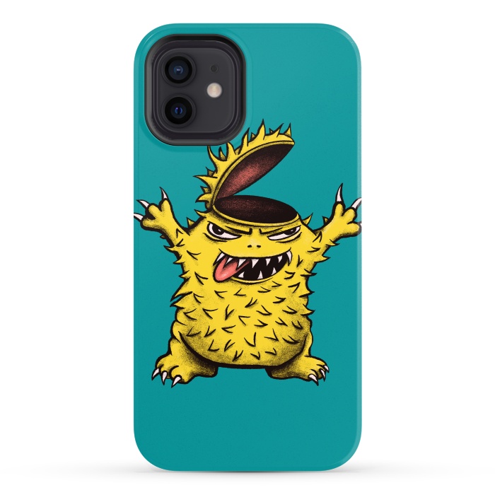 iPhone 12 StrongFit Crazy Brainless Chicken Monster Character by Boriana Giormova