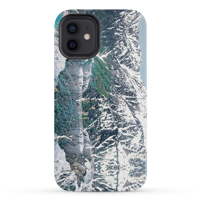 iPhone 12 mini StrongFit Snowy mountains landscape by Oana 