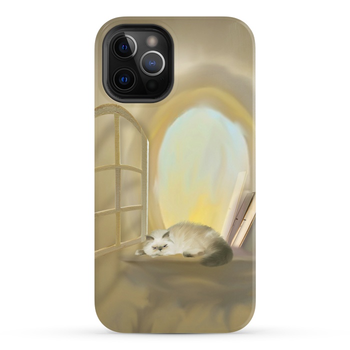 iPhone 12 Pro StrongFit Cat Tales by Texnotropio