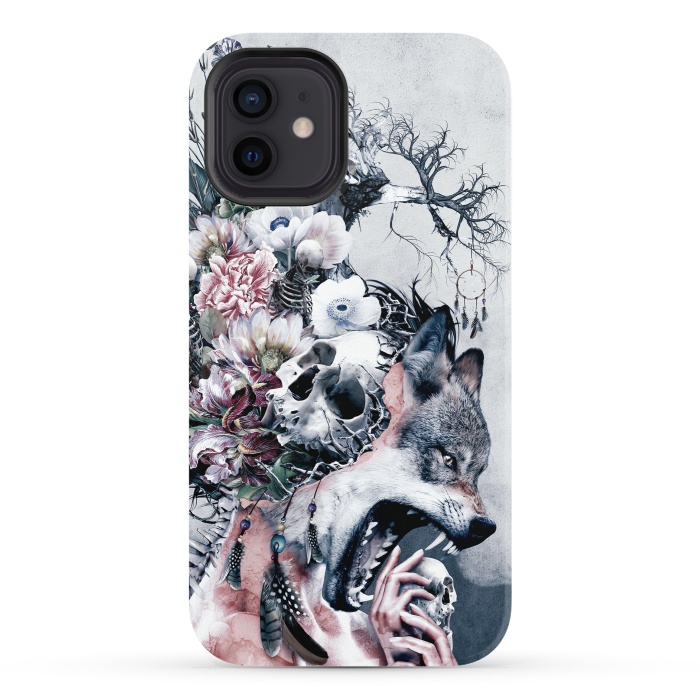 iPhone 12 StrongFit Wolf and Skulls by Riza Peker
