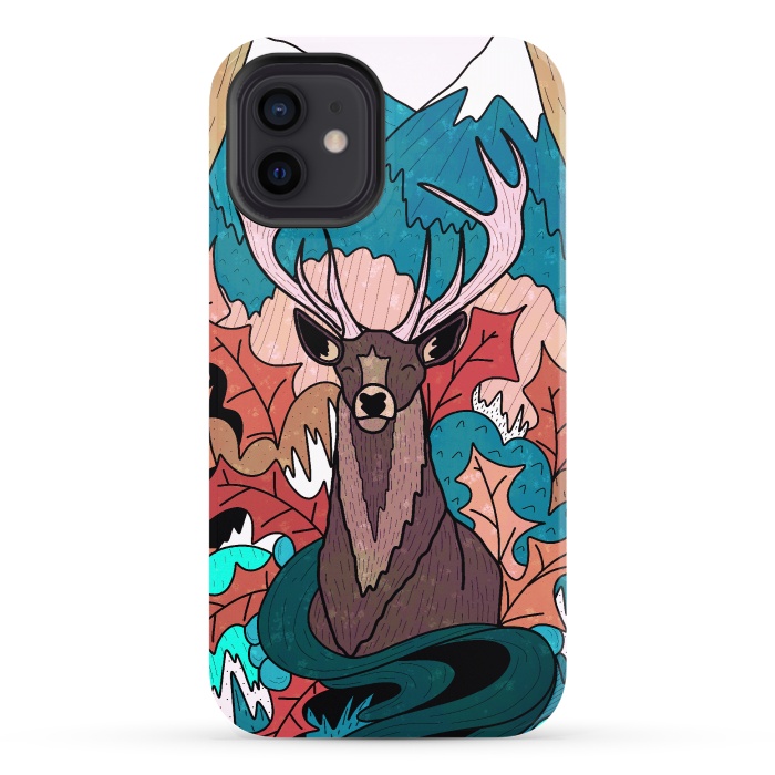 iPhone 12 StrongFit Winter deer forest by Steve Wade (Swade)