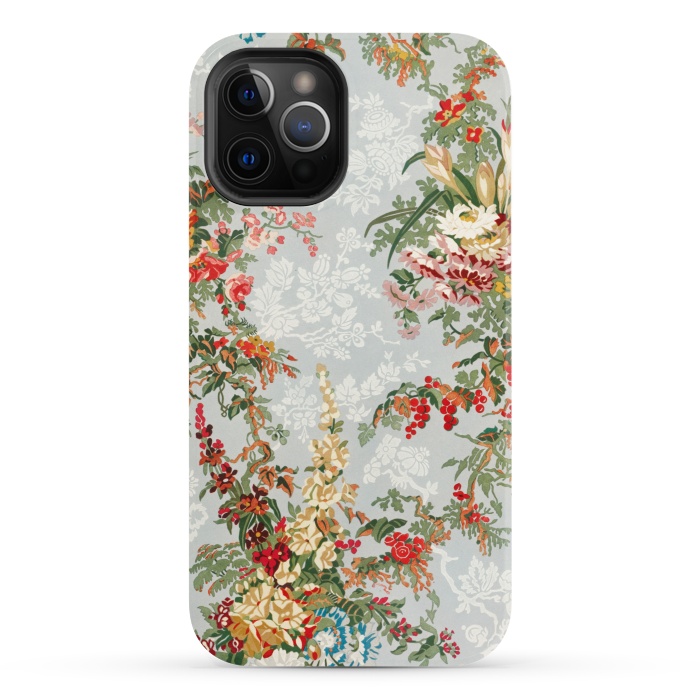 iPhone 12 Pro StrongFit Industrial Floral Print by Zala Farah