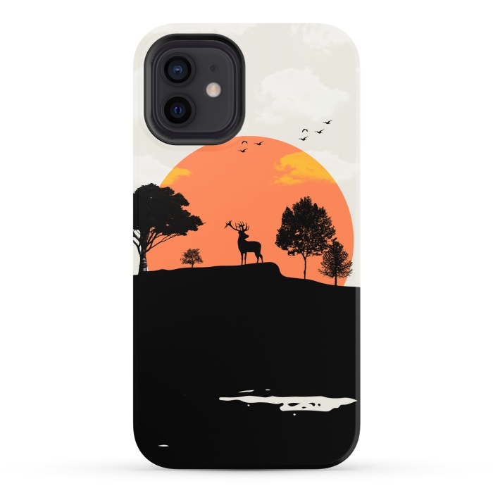 iPhone 12 StrongFit Deer in the Forest by Creativeaxle