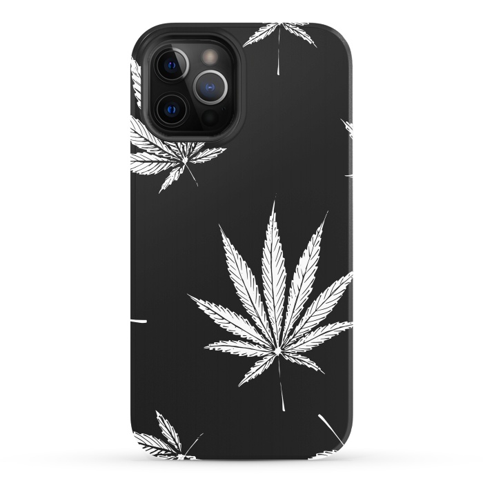 iPhone 12 Pro StrongFit marijuana leaf by haroulita