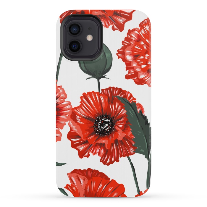 iPhone 12 mini StrongFit red poppy by haroulita