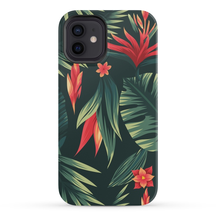 iPhone 12 mini StrongFit tropical blossom by haroulita