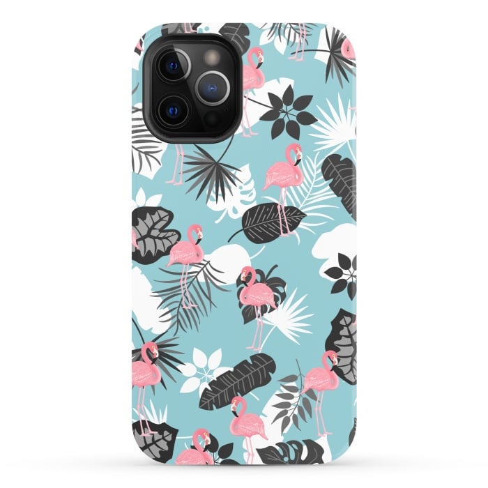 iPhone 12 Pro StrongFit Pink flamingo by Jms