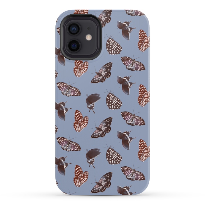 iPhone 12 StrongFit Dark Butterflies by Tishya Oedit