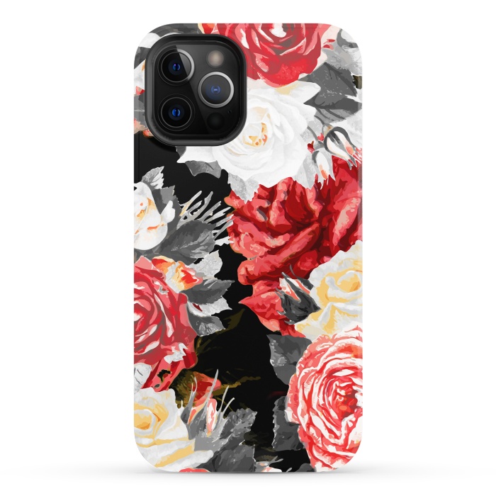iPhone 12 Pro StrongFit Red and white roses by Oana 