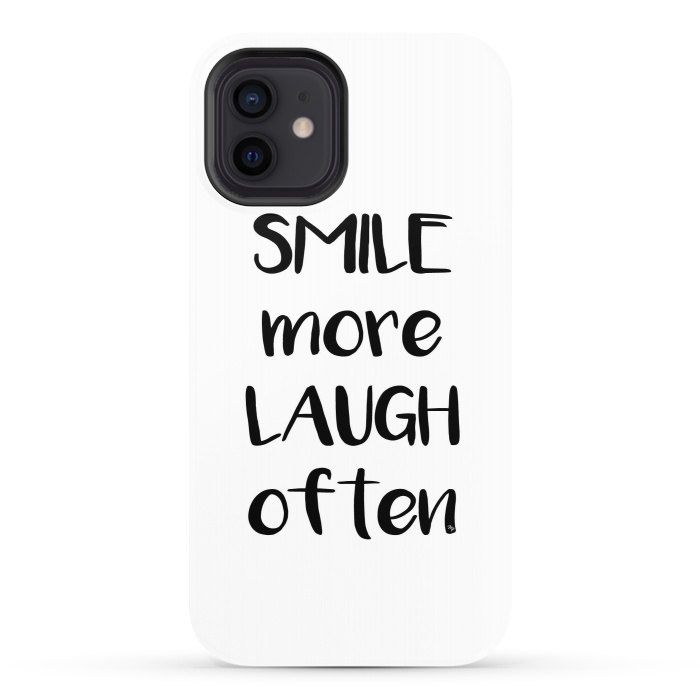 iPhone 12 StrongFit Smile more quote white by Martina