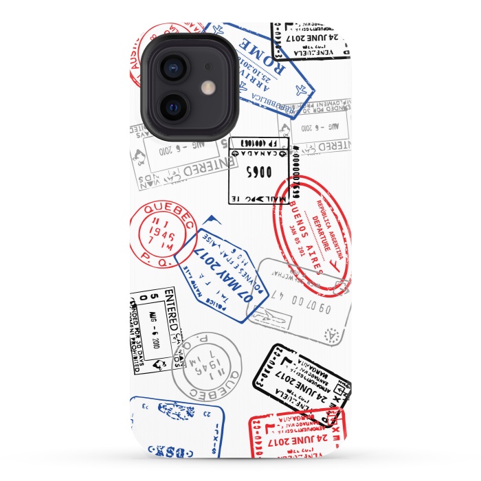 iPhone 12 StrongFit Passport stamps by Martina