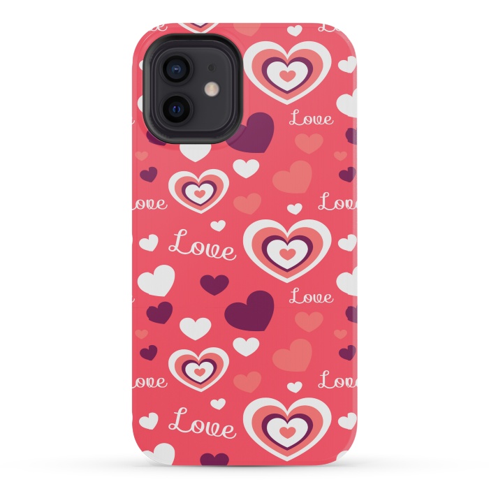 iPhone 12 mini StrongFit LOVE PATTERN by MALLIKA