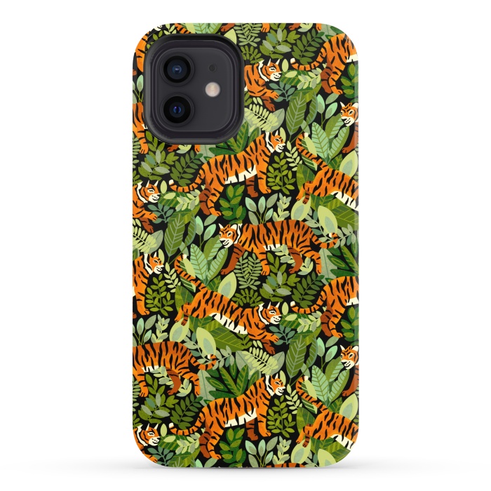 iPhone 12 StrongFit Bangel Tiger Jungle  by Tigatiga