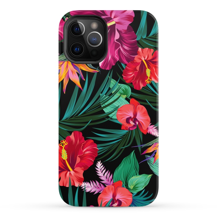 iPhone 12 Pro StrongFit Exotic Flowers by ArtsCase