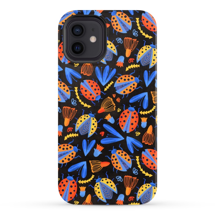 iPhone 12 StrongFit Moody Ladybird Botanical  by Tigatiga