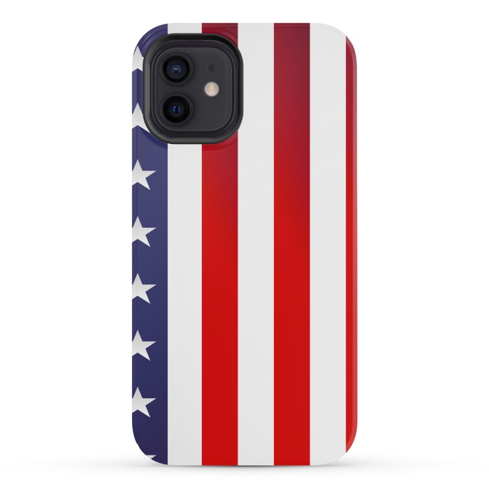 iPhone 12 mini StrongFit usa flag by haroulita