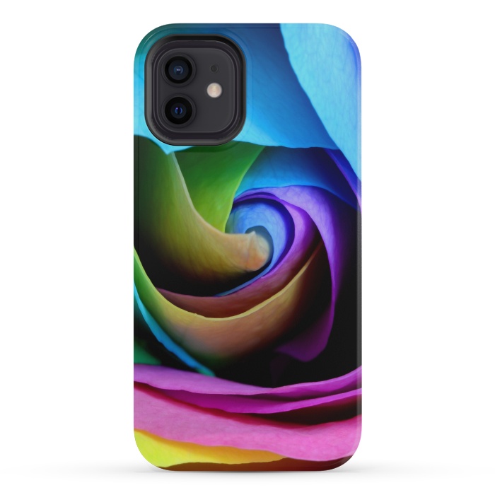 iPhone 12 mini StrongFit colorful rose by haroulita