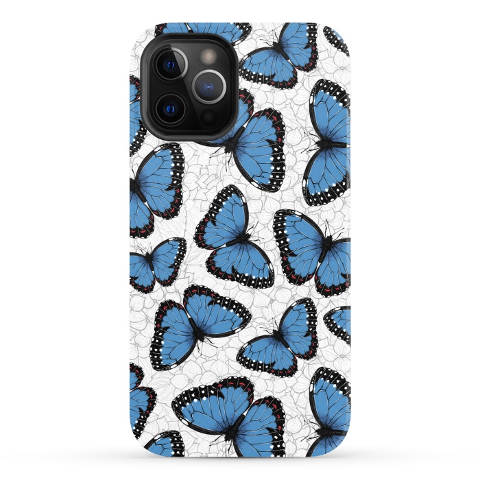 iPhone 12 Pro StrongFit Blue morpho butterflies by Katerina Kirilova