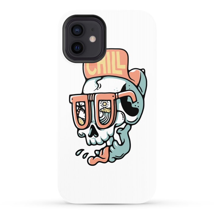 iPhone 12 StrongFit Chill Skull by Afif Quilimo