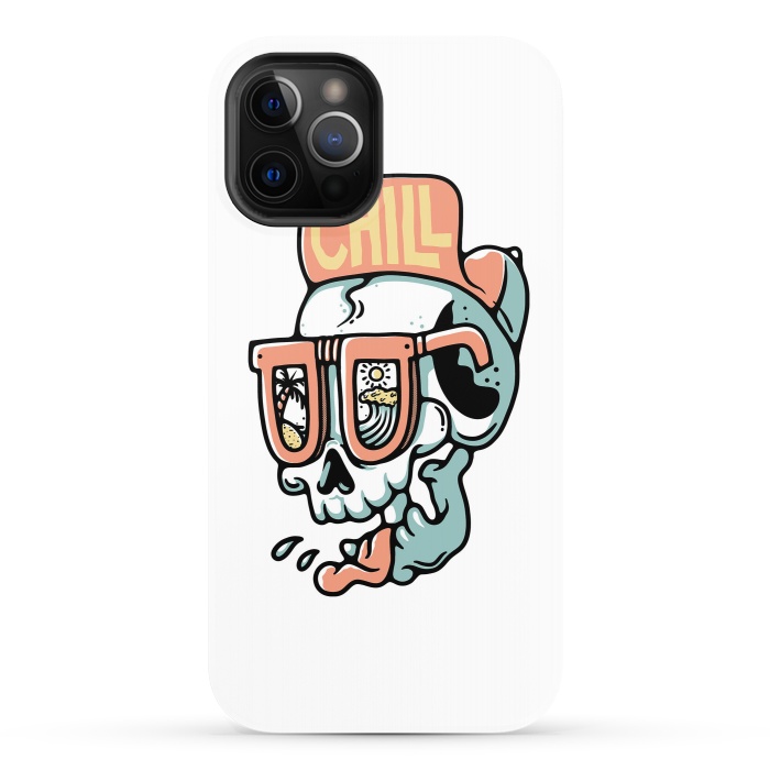 iPhone 12 Pro StrongFit Chill Skull by Afif Quilimo