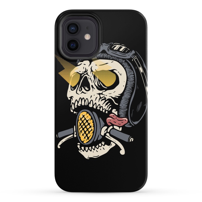 iPhone 12 StrongFit Skull Biker 1 by Afif Quilimo
