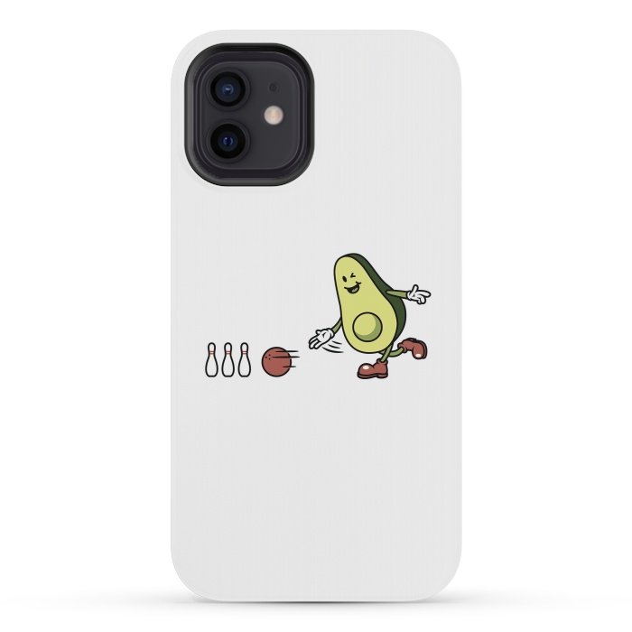 iPhone 12 mini StrongFit Avocado Playing Bowling by Afif Quilimo